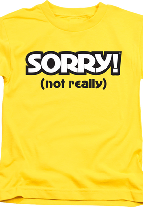 Youth Yellow Sorry Shirt
