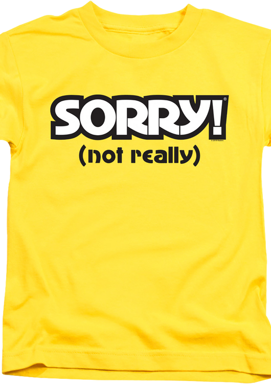 Youth Yellow Sorry Shirt - main product image