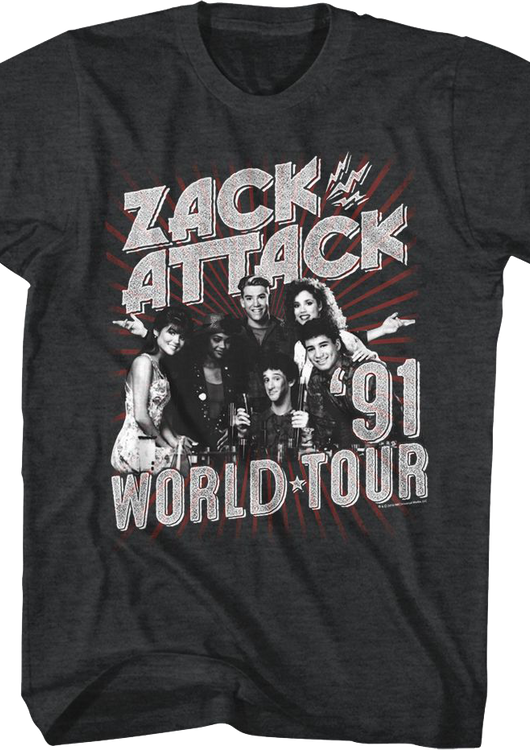 Zack Attack '91 World Tour Saved By The Bell T-Shirt - main product image