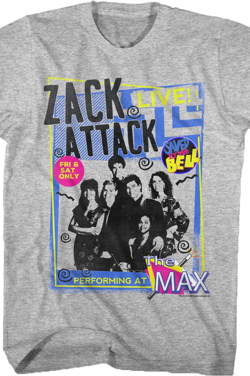 Zack Attack Live Saved By The Bell T-Shirtmain product image