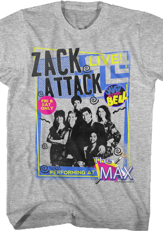 Zack Attack Live Saved By The Bell T-Shirt - main product image