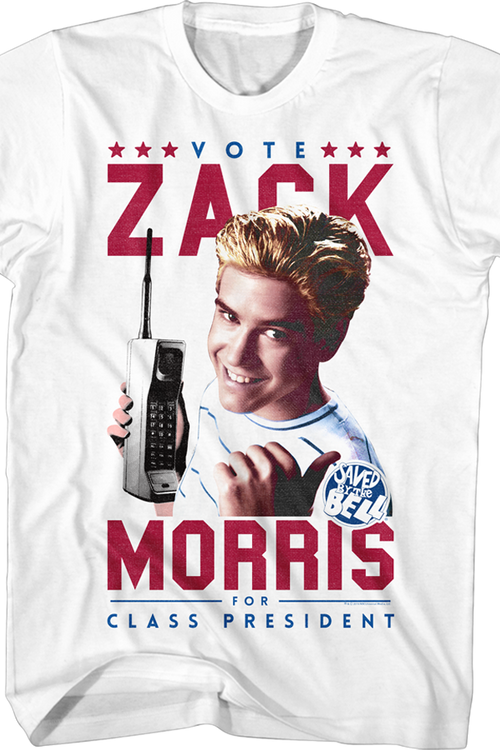 Zack Morris For Class President Saved By The Bell T-Shirtmain product image