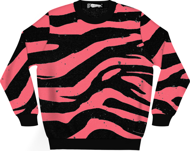 Zebra Pattern Knitted Sweatermain product image
