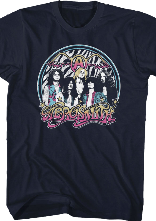 Zebra Print Group Photo Aerosmith T-Shirt - main product image