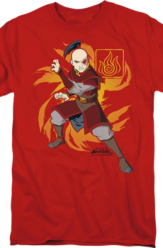 Zuko Flame Burst Avatar The Last Airbender T-Shirt
