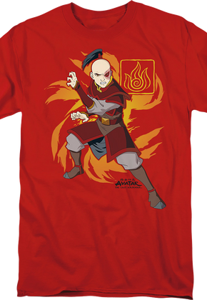 Zuko Flame Burst Avatar The Last Airbender T-Shirt