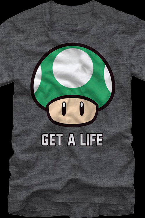 1-Up Mushroom Get A Life Super Mario Bros. T-Shirtmain product image