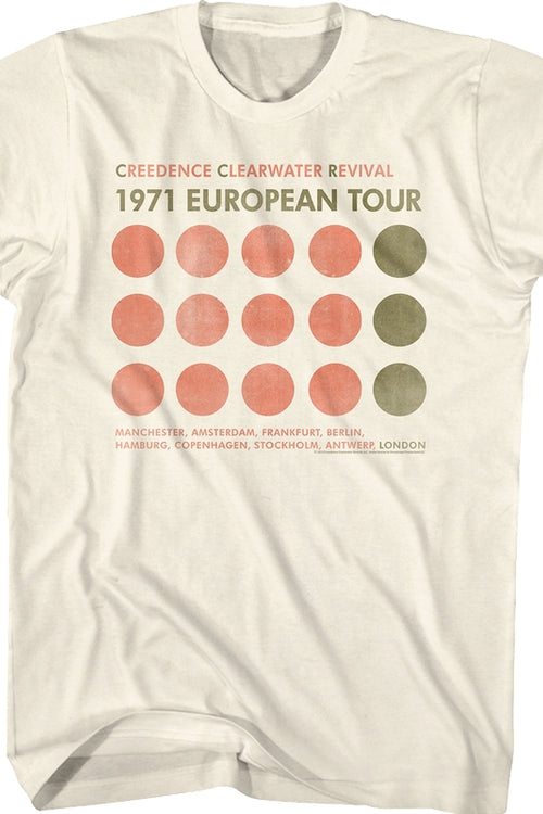 1971 European Tour Creedence Clearwater Revival T-Shirtmain product image