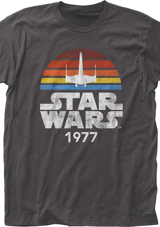 Gray 1977 X-Wing Star Wars T-Shirt - main product image