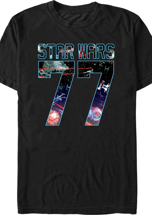77 Chase Scene Star Wars T-Shirt - main product image