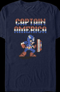 8-Bit Captain America Marvel Comics T-Shirt