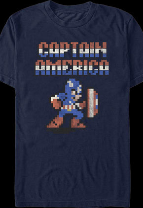 8-Bit Captain America Marvel Comics T-Shirt