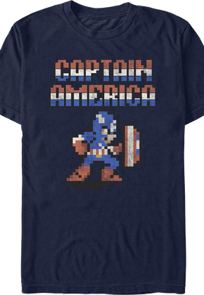 8-Bit Captain America Marvel Comics T-Shirt