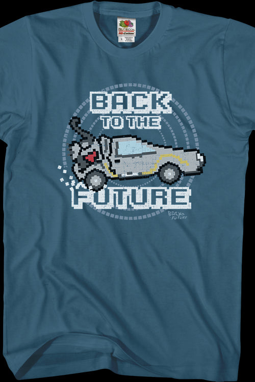 8-Bit DeLorean Back To The Future T-Shirtmain product image