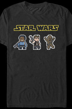 8-Bit Lando Han Chewie Star Wars T-Shirt