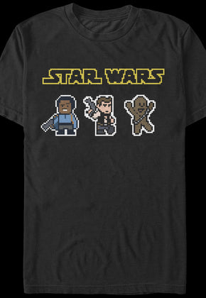 8-Bit Lando Han Chewie Star Wars T-Shirt