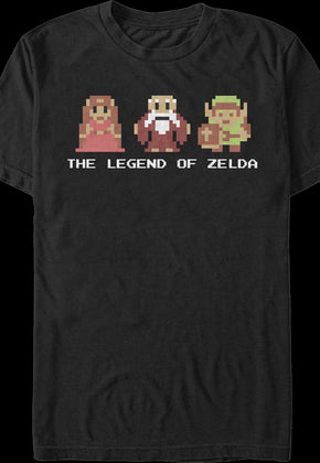8-Bit Legend of Zelda Characters Nintendo T-Shirt