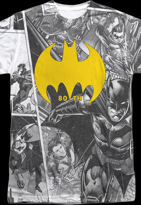 80th Anniversary Collage Batman T-Shirt