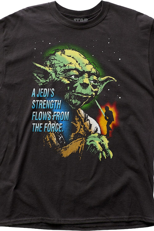 A Jedi's Strength Flows From The Force Star Wars T-Shirtmain product image