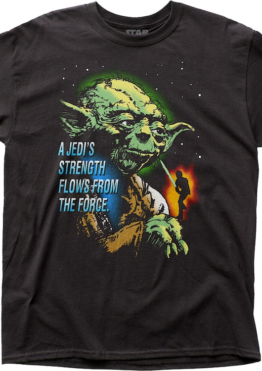 A Jedi's Strength Flows From The Force Star Wars T-Shirt - main product image