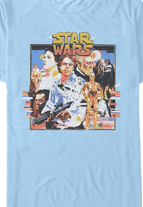 Blue A New Hope Collage Star Wars T-Shirt