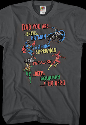 A True Hero Justice League Father's Day T-Shirt
