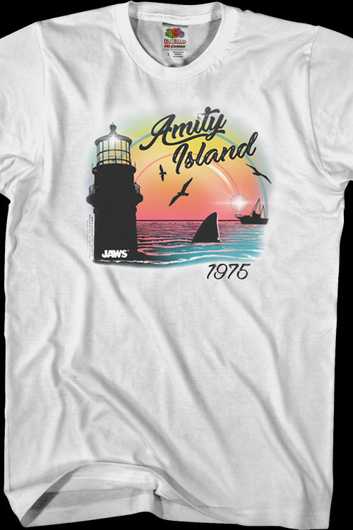 Airbrush Amity Island Jaws T-Shirtmain product image