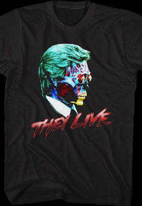 Alien Head Shot They Live T-Shirt