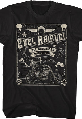 All American Daredevil Evel Knievel T-Shirt