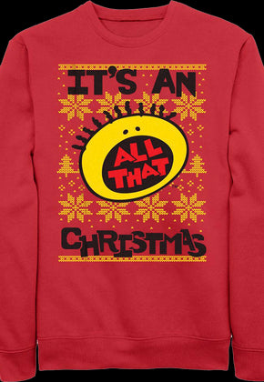 All That Faux Ugly Christmas Sweater Nickelodeon Sweatshirt