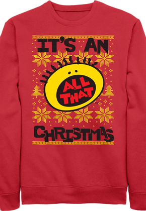 All That Faux Ugly Christmas Sweater Nickelodeon Sweatshirt