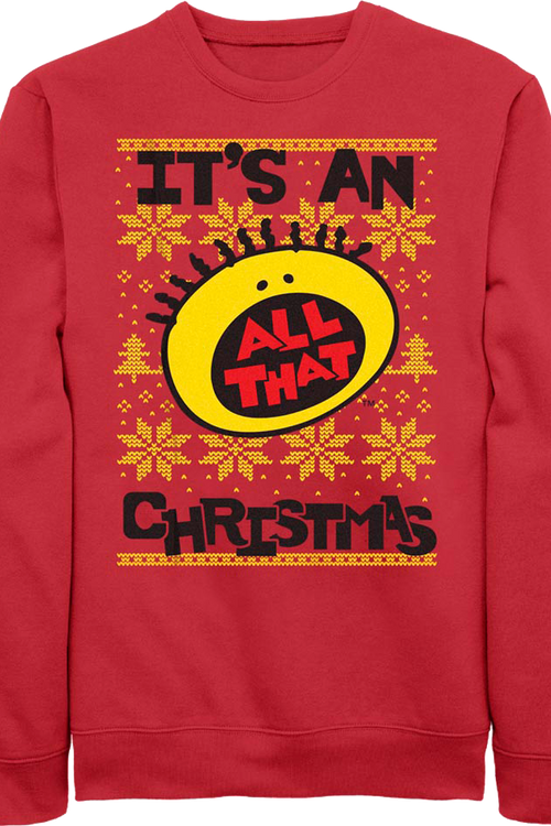 All That Faux Ugly Christmas Sweater Nickelodeon Sweatshirt