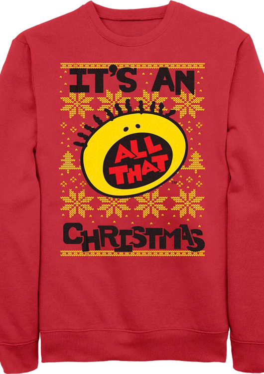All That Faux Ugly Christmas Sweater Nickelodeon Sweatshirt - main product image