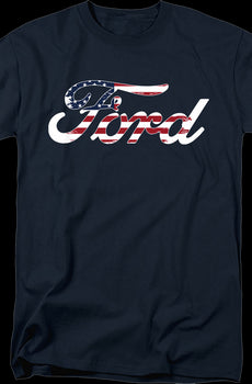 American Flag Logo Ford T-Shirt