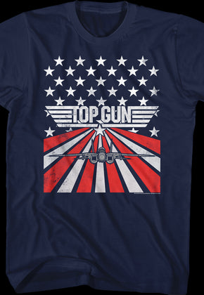 American Flag Top Gun T-Shirt
