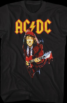 Angus Young Bloody Guitar ACDC Shirt