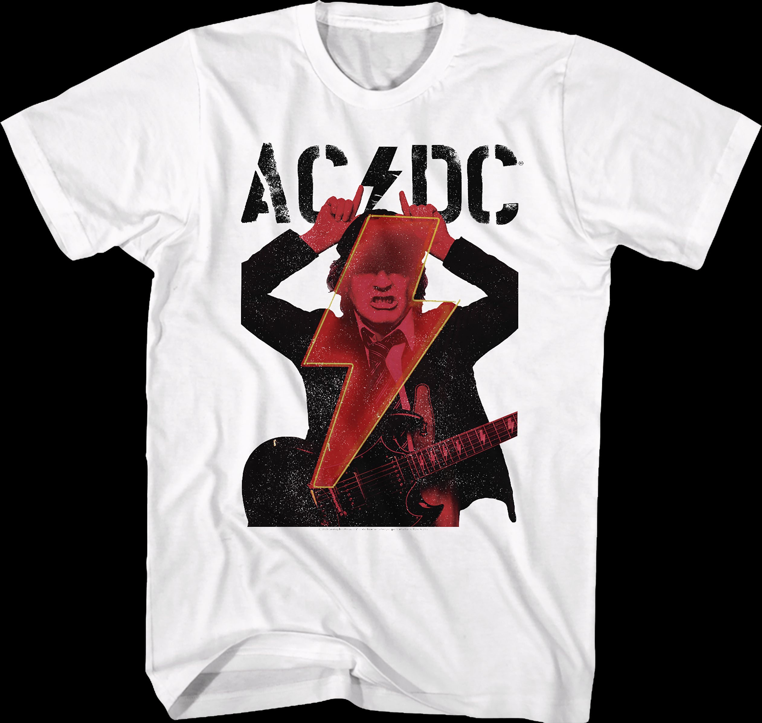 Angus Young Devil Horns ACDC T-Shirt | T-Shirts