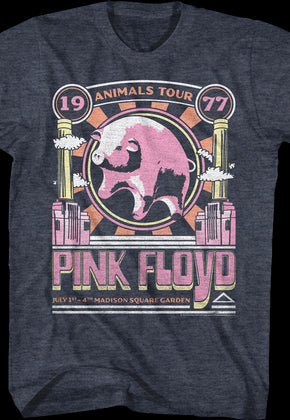 Animals Tour 1977 Poster Pink Floyd T-Shirt