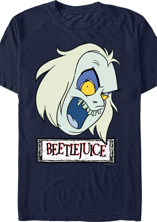 Navy Blue Animated Beetlejuice T-Shirt - main product image