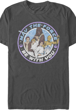 Animated May The Force Be With You Star Wars T-Shirt