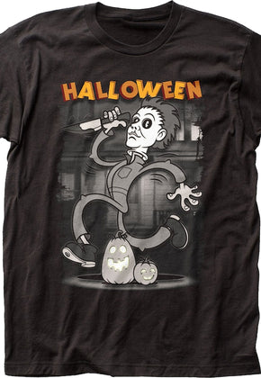 Animated Michael Myers Halloween T-Shirt