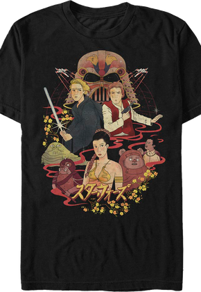 Animated Return Of The Jedi Collage Star Wars T-Shirt