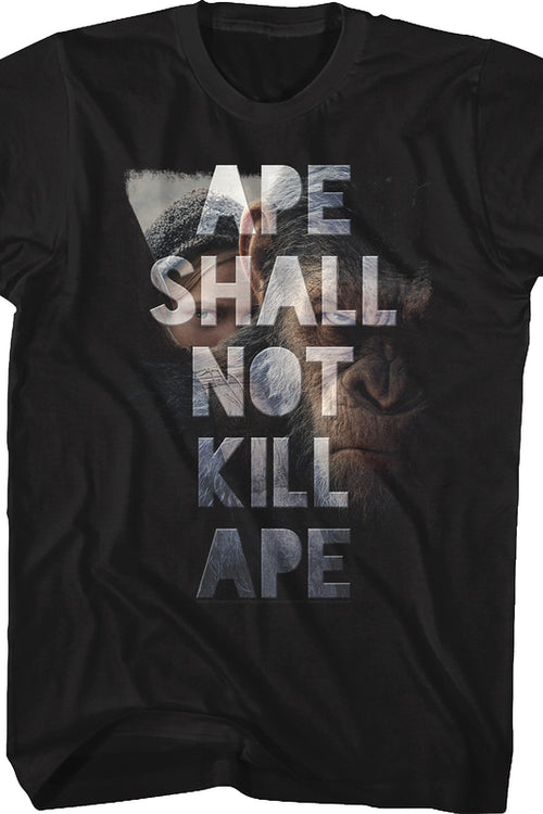 Ape Shall Not Kill Ape Planet Of The Apes T-Shirtmain product image