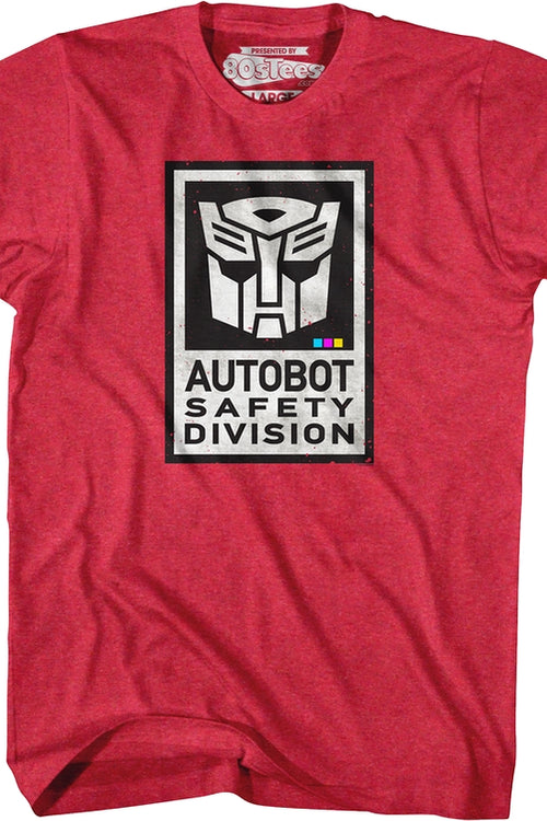 Autobot Safety Division Transformers T-Shirtmain product image