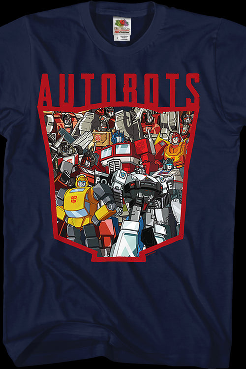 Autobots Logo Collage Transformers T-Shirtmain product image