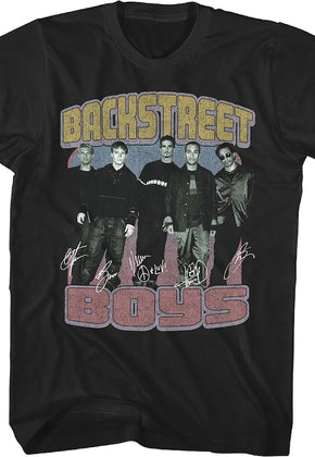 Distressed Autographs Backstreet Boys T-Shirt