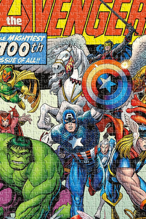 Avengers 100th Issue Cover 500 Piece Marvel Comics Puzzlemain product image