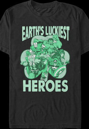 Avengers Earth's Luckiest Heroes Marvel Comics T-Shirt