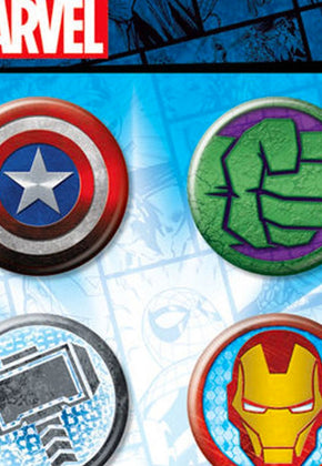 Marvel Comics Four Avengers Button Set