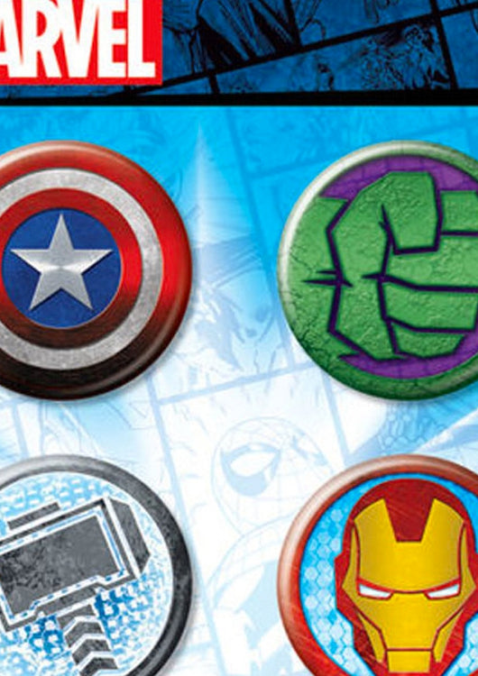 Marvel Comics Four Avengers Button Set - main product image